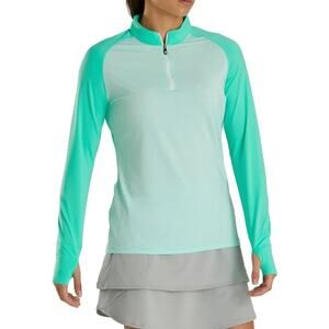 FootJoy Women's Sun Protection Long Sleeve 1/4 Zip Golf Shirt Size M